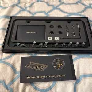 RANGE ROVER Black License Plate Frame Set